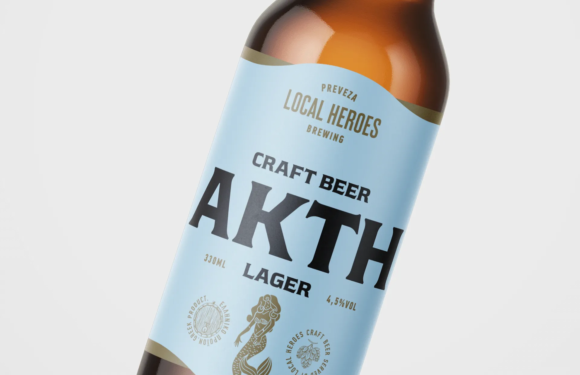 Σχεδιασμός Ετικέτας lager μπύρας ΑΚΤΗ