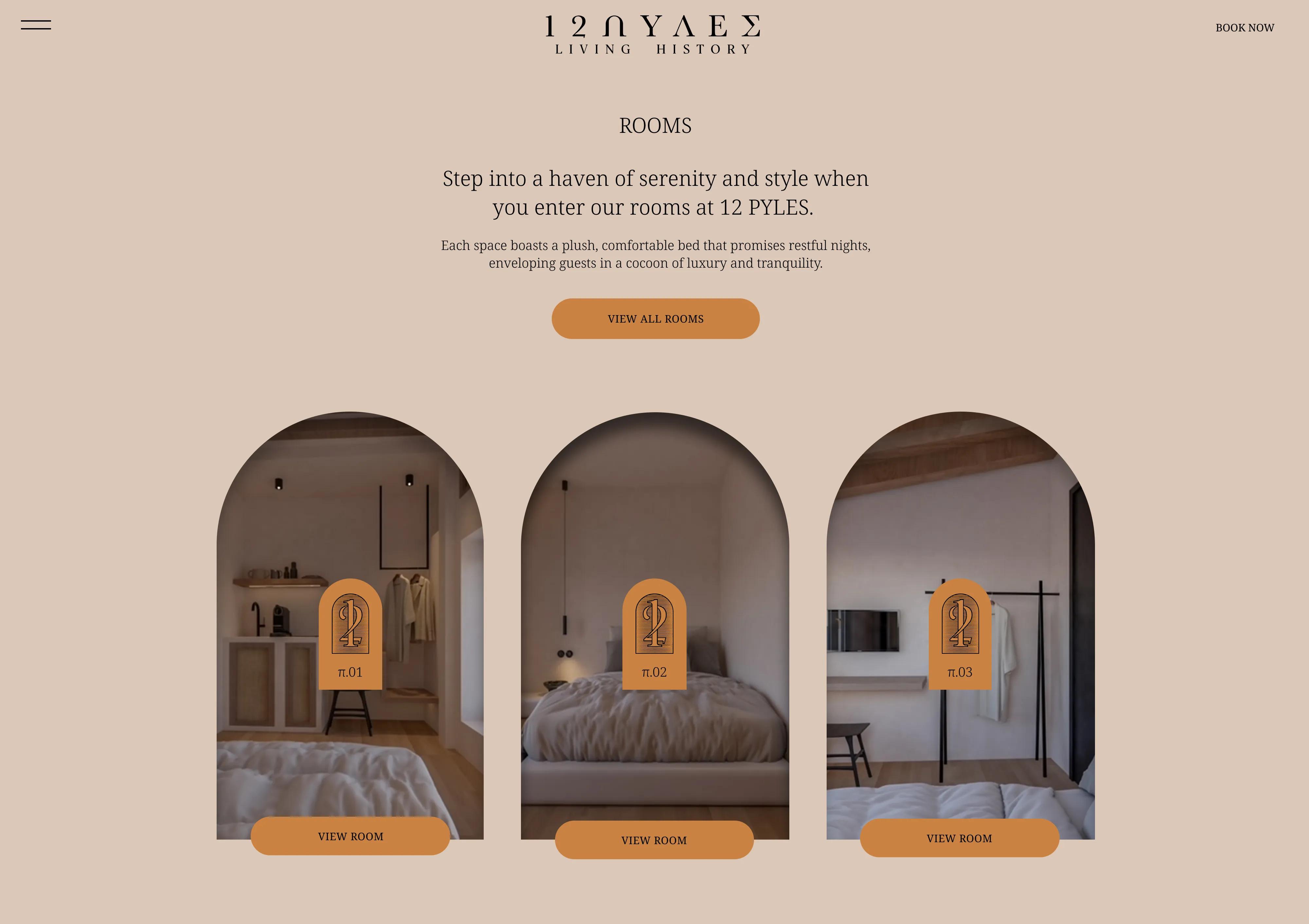 12pyles hotel website Ioannina rooms image