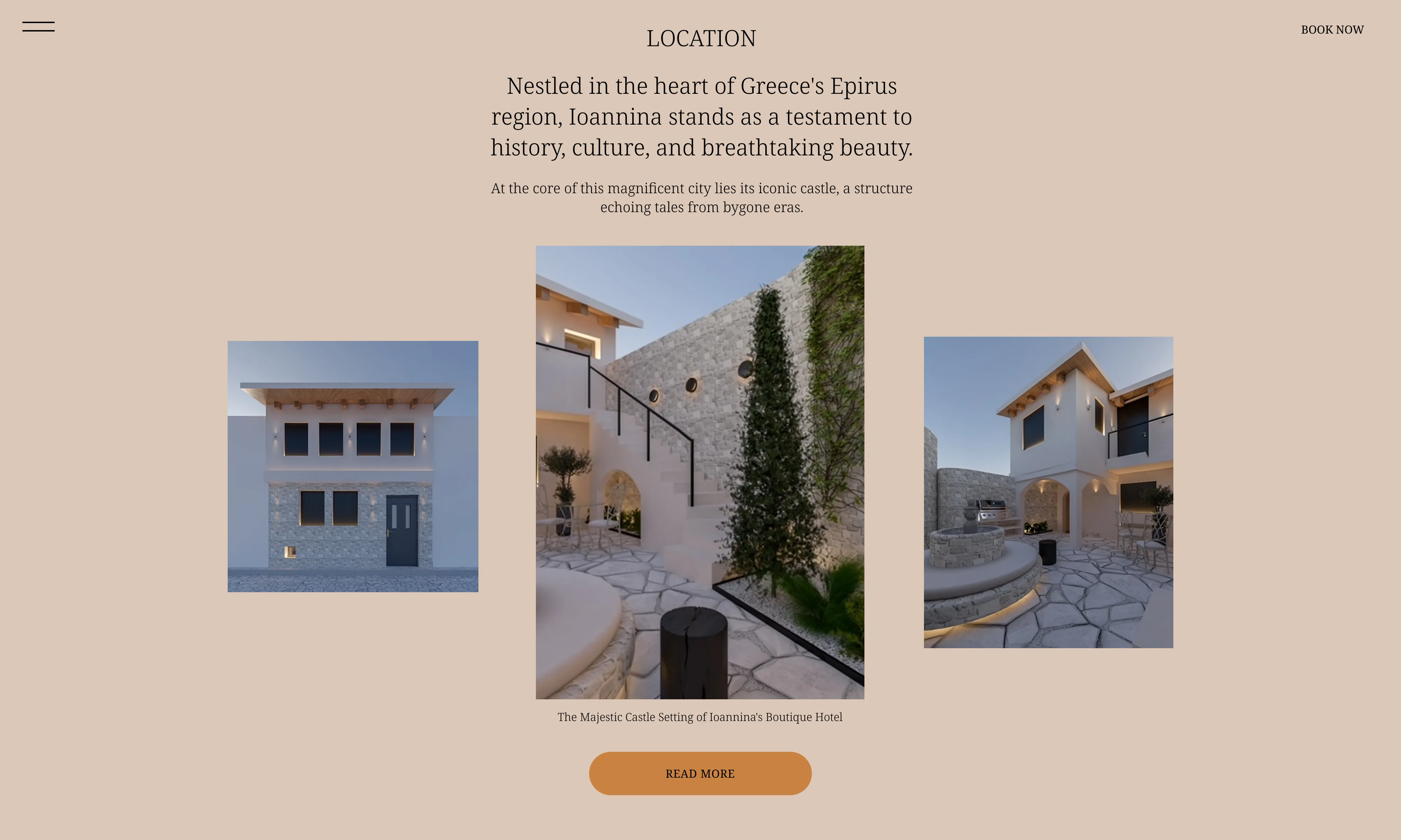 12pyles hotel website Ioannina location page image