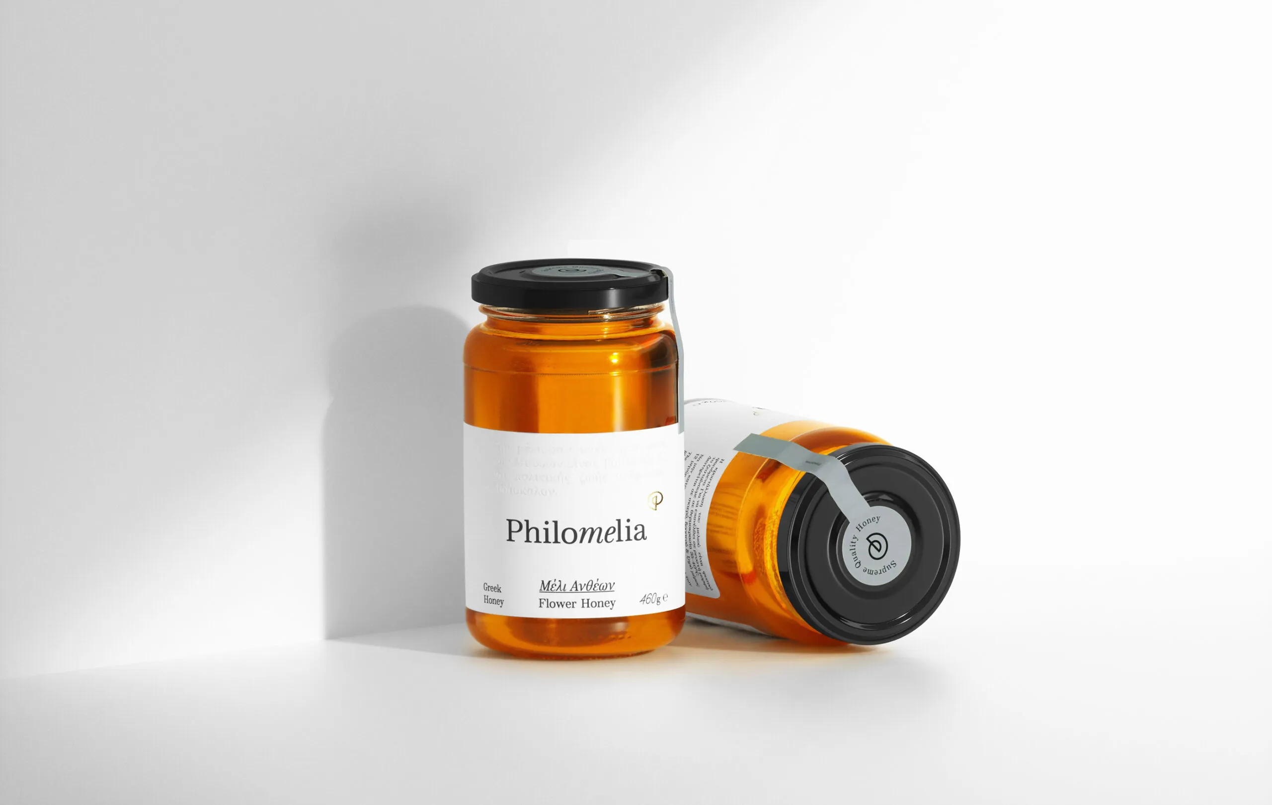 σχεδιασμός ετικέτας για premium μέλι Philomelia