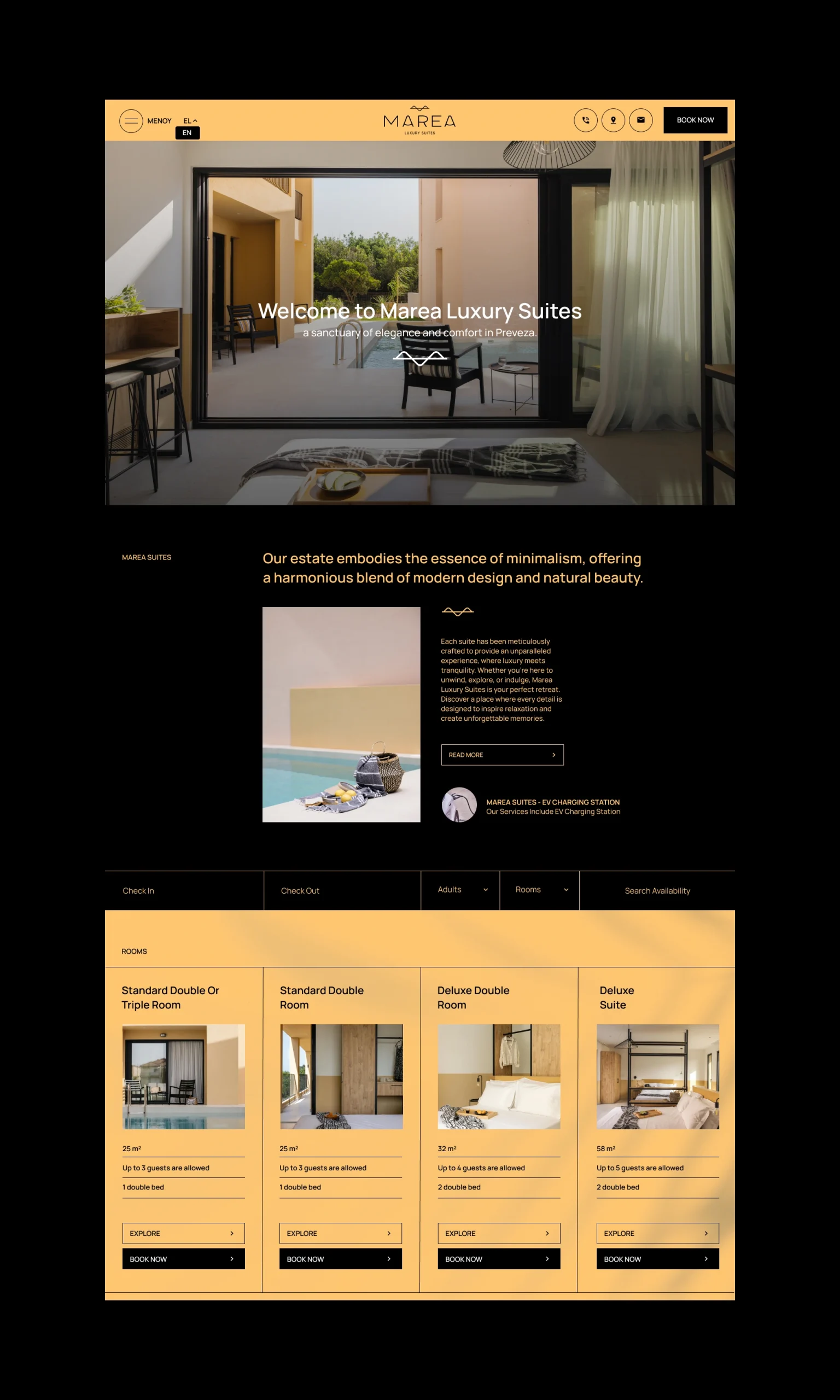 marea ιστοσελίδα ξενοδοχείου homepage image