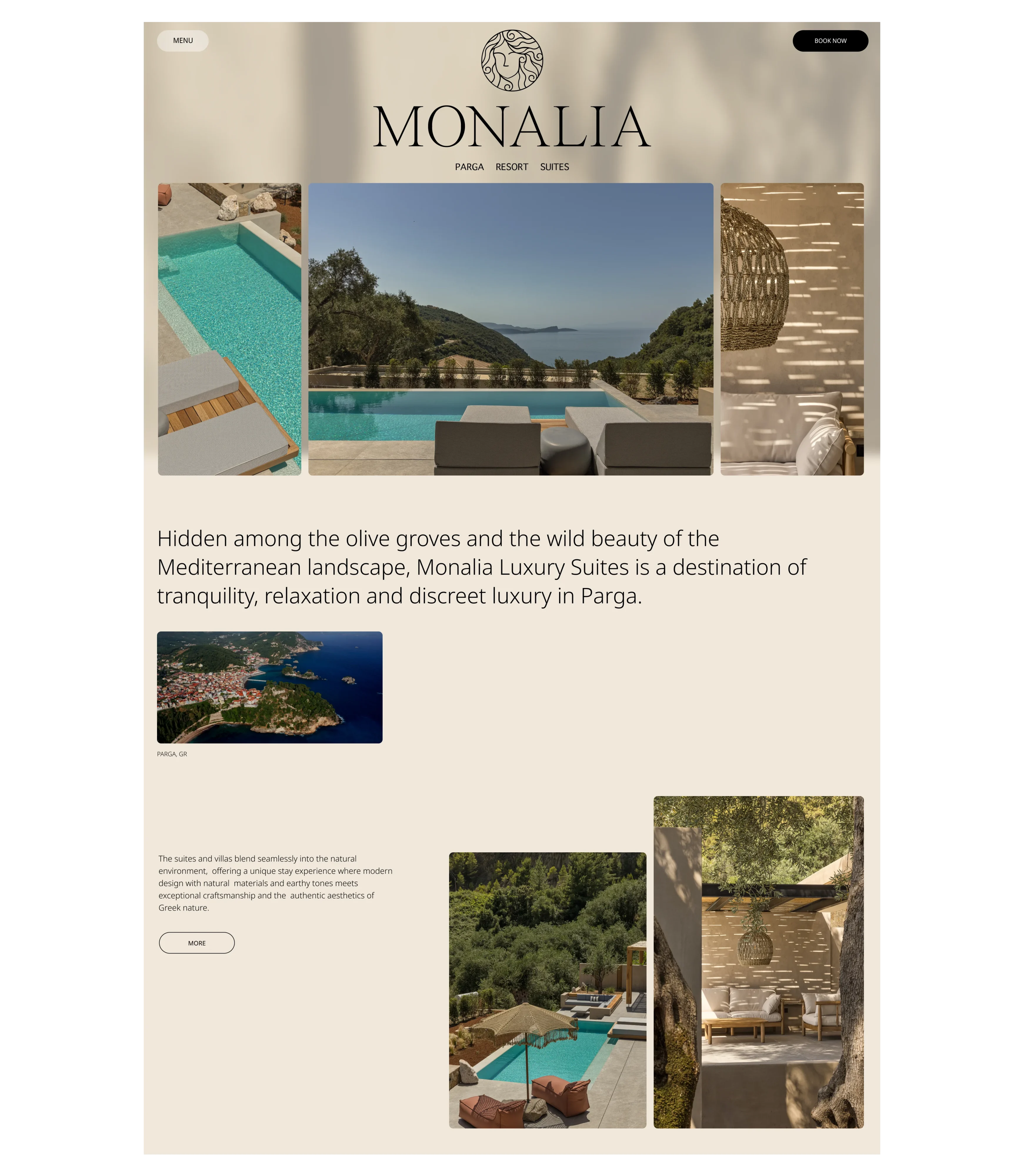 monalia κατασκευή ιστοσελίδας ξενοδοχείου