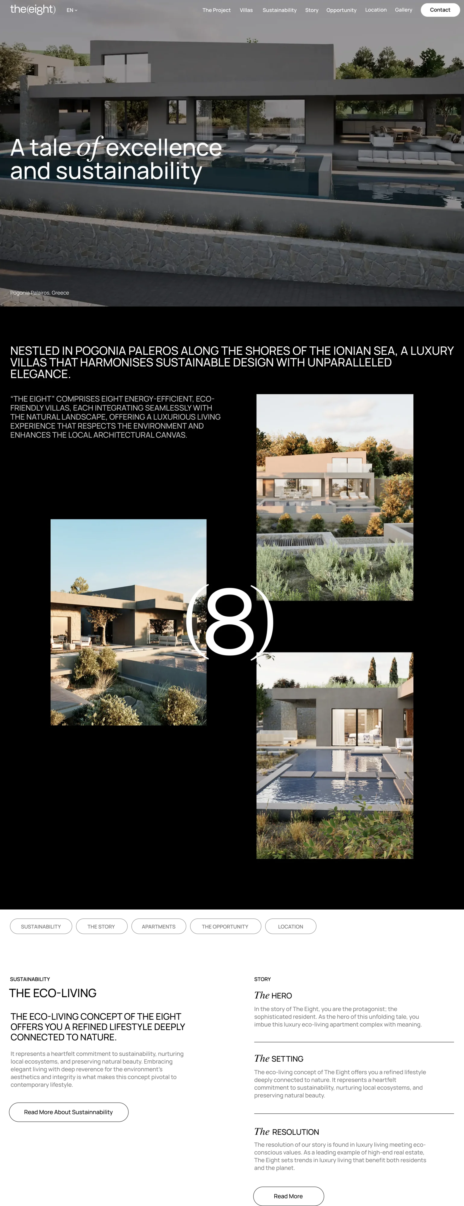 the8project hotel website palairos greece full website image